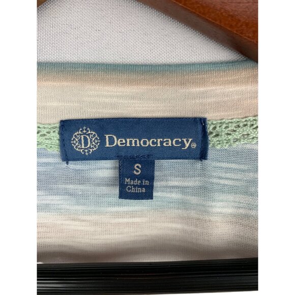 Democracy Womens S V-Neck Multicolor Short Sleeve Top - Picture 5 of 6